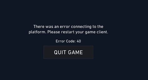 Valorant Error Code 40